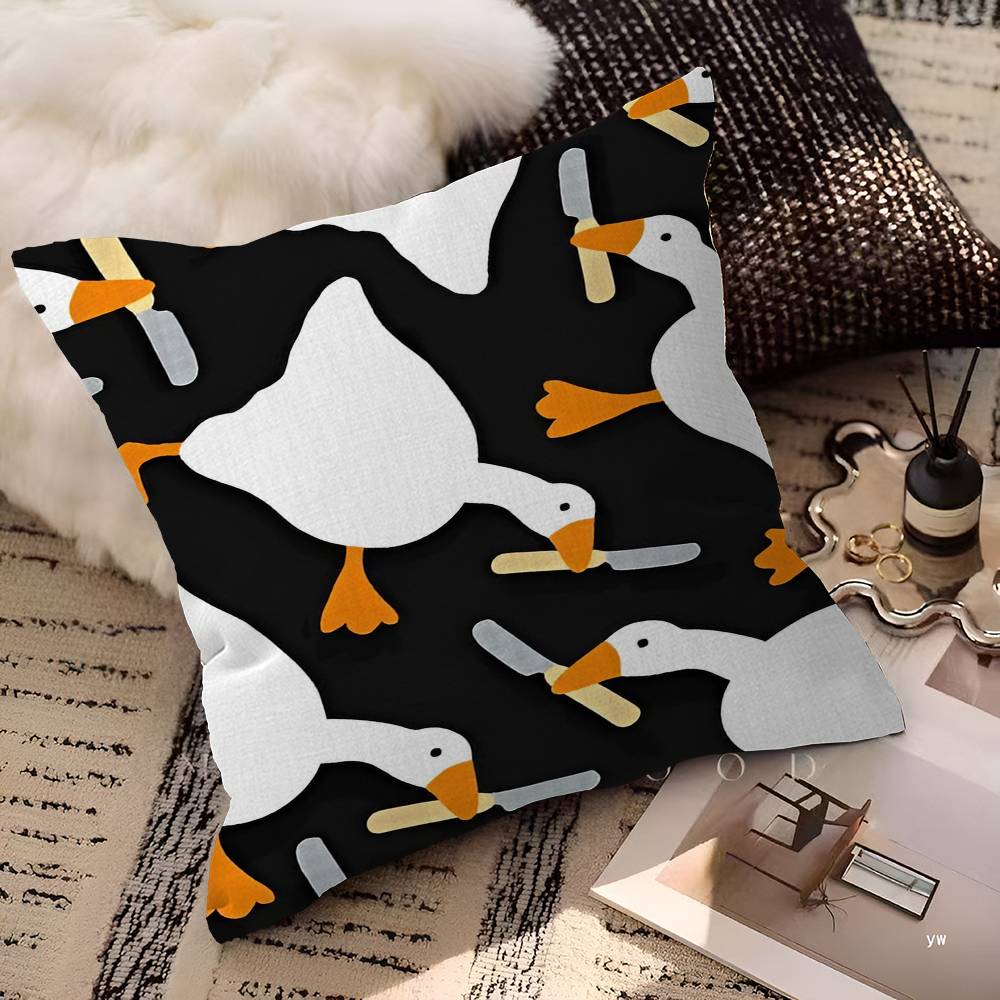 Cartoon Funny Duck Pillow Cover For Bedroom Room And Living Room Sofa Decorative Cushion Cover