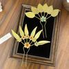 1PC Headwear Headdress Vintage Flower Rhinestone Hair Accessories Hairpin Ethnic Thai Hair Sticks Metal Leaves U-shaped
