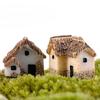 4Pcs random House Miniature Figurine Fairy Accessory Home Decor Cartoon Animal Building Statue Resin Craft Small Creative Gifts