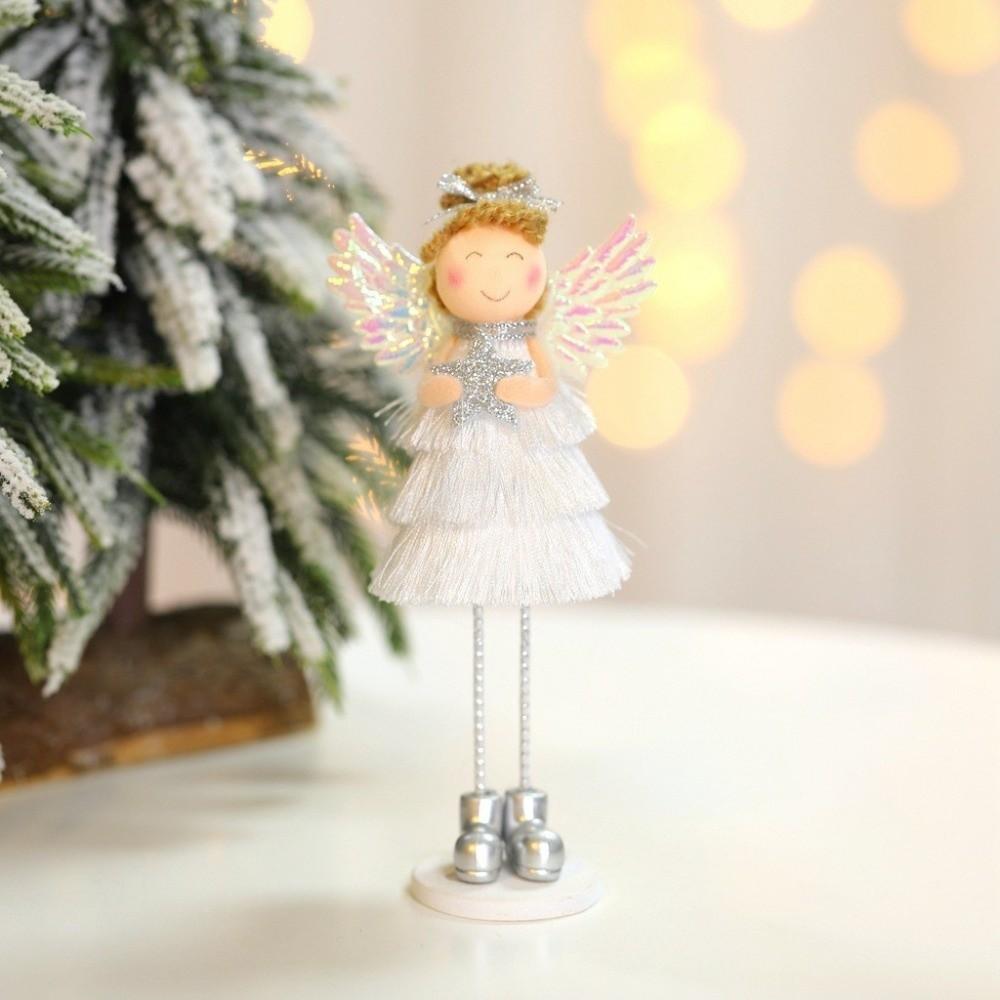 New Christmas Decor Angel Girl Figurine 15cm Cute Fairy Elf Figurine Desktop Ornament Creative Angel Thoughtful Gift