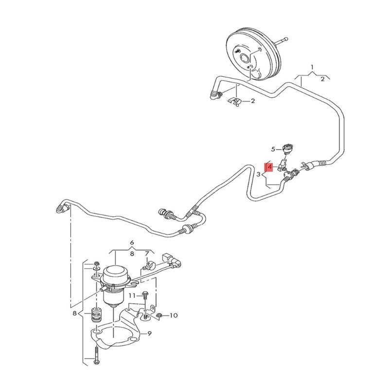 Brake Booster Pressure Sensor 5Q0906207 Universal Pressure Sensor Auto Replacement Accessory