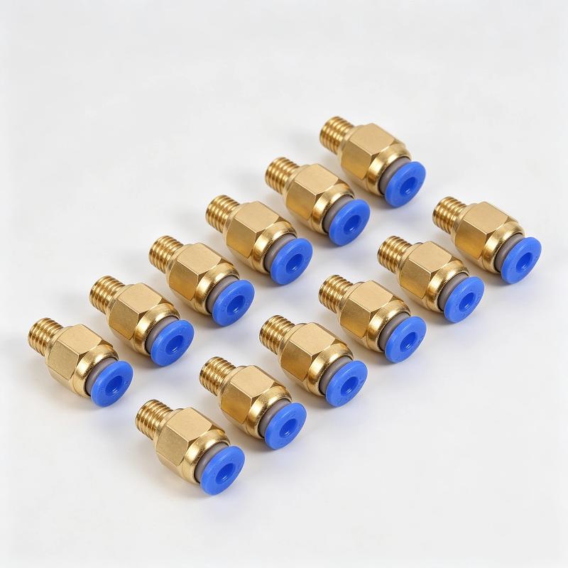 10Pcs Pneumatic Connectors For 3D Printers Parts Pc4 M6 Quick Jointer Coupler 1.75/3Mm Pipe Fittings Tube
