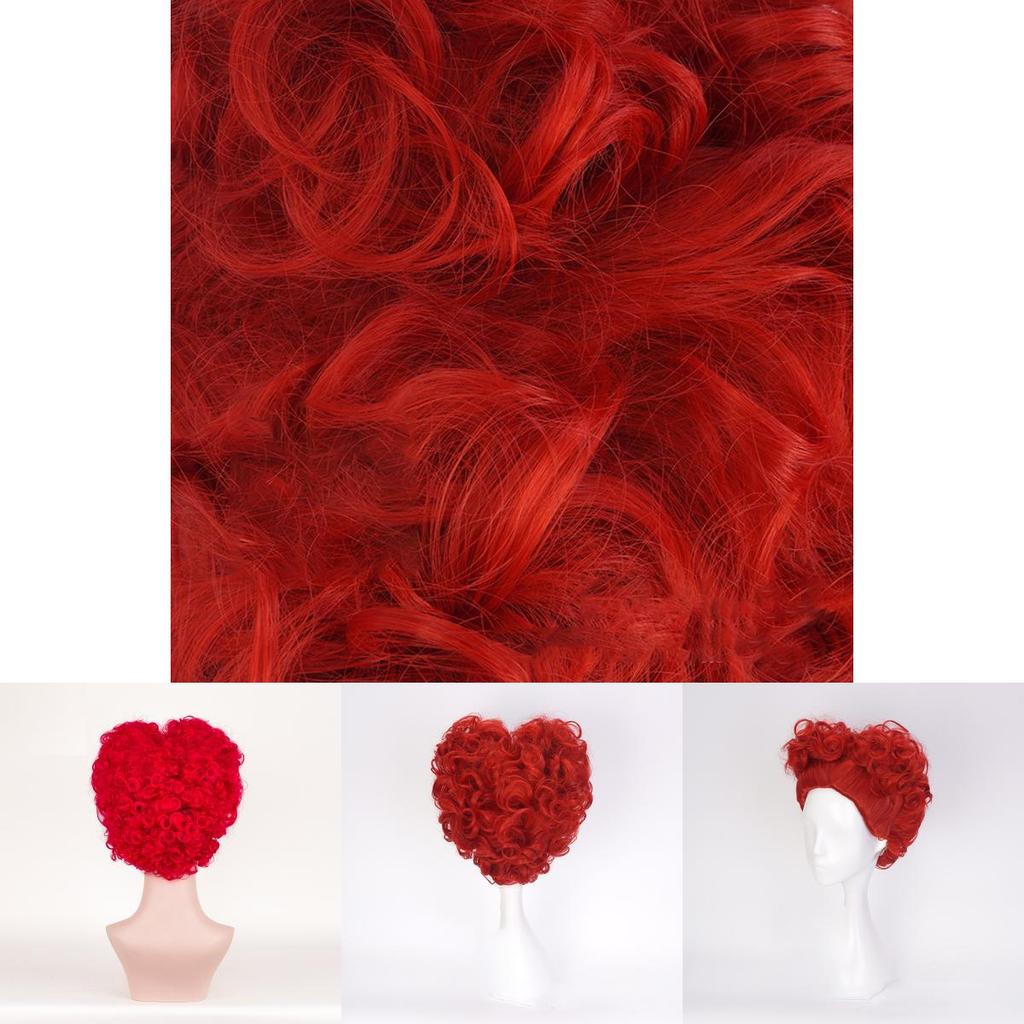 Enchanting Alice In Wonderland Queen Of Hearts Burgundy Curls Wig For Spectacular Cosplay