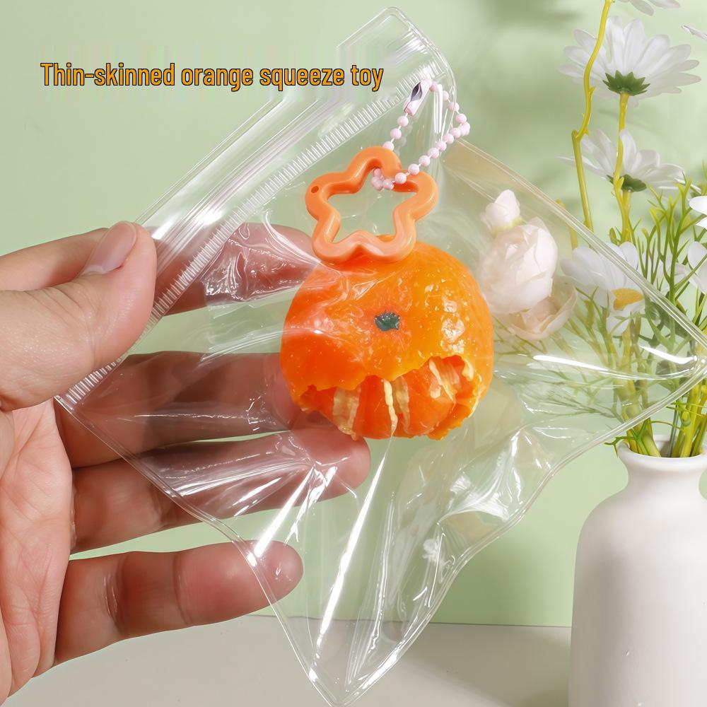 Douyin Popular Realistic Peeled Orange Squeeze Toy - TPR Stress Relief Soft Decompression Artifact