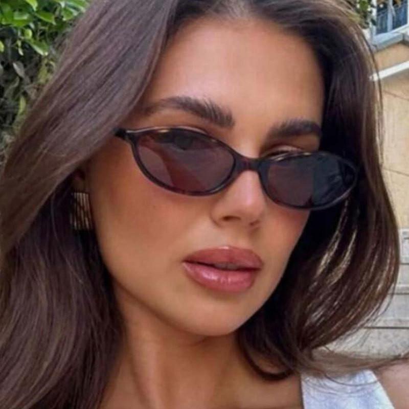 Retro Oval Small Frame Fashion Outdoor UV Protection Sunglasses For Women