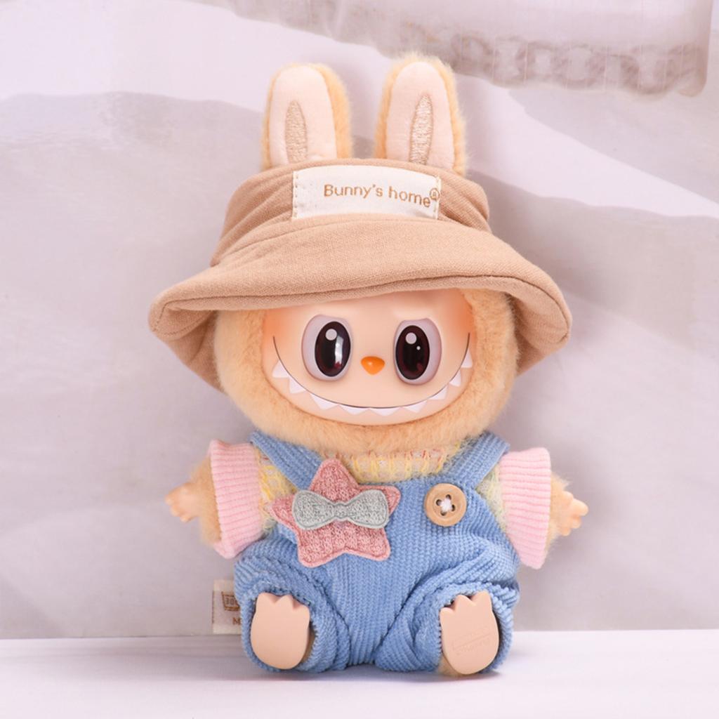 Plush Doll Clothes, Cute Plush Dolll Clothes Suit for Labubu, Kawaii 6 Inches Doll Clothes Accessories Set for Birthday Gifts
