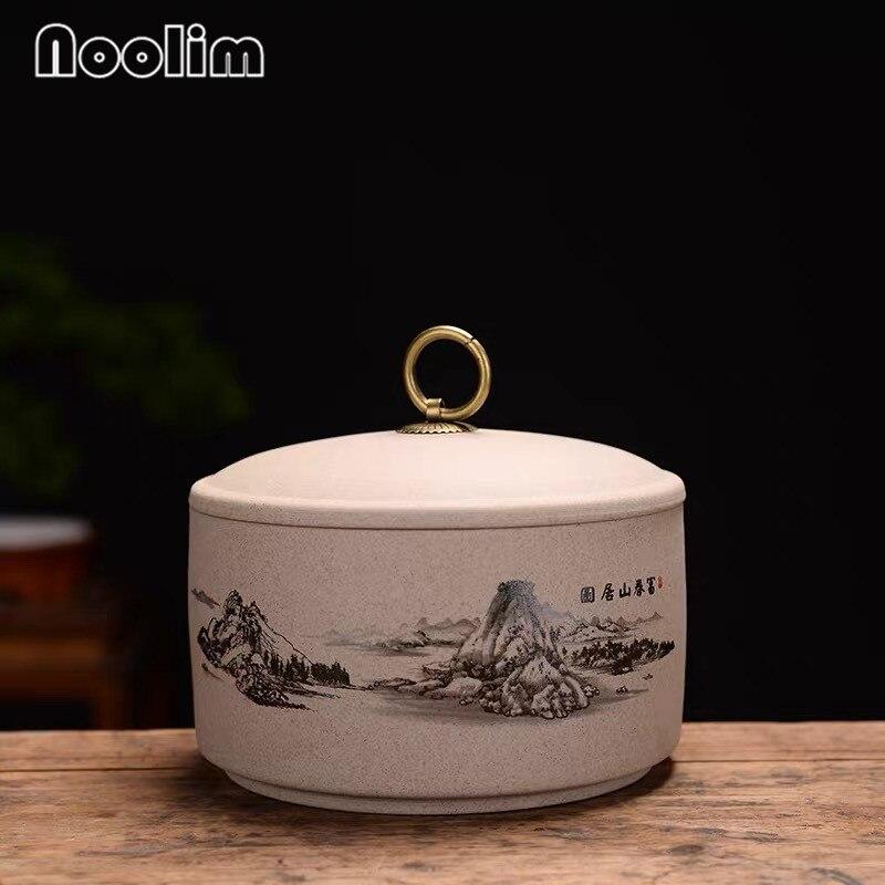 

Керамическая емкость для чая, большая кухонная герметичная емкость для хранения еды, портативная дорожная упаковочная коробка, канистра, банка для специй E