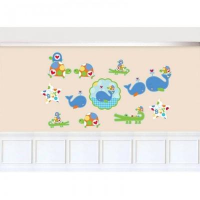 Ahoy Animals Baby Shower Decoration (Pack of 12)