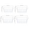 2Pcs Refrigerator Storage Basket Organizer Hanging Metal Rack with PE Coating Freezer Metal Wire Basket Kitchen Appliance