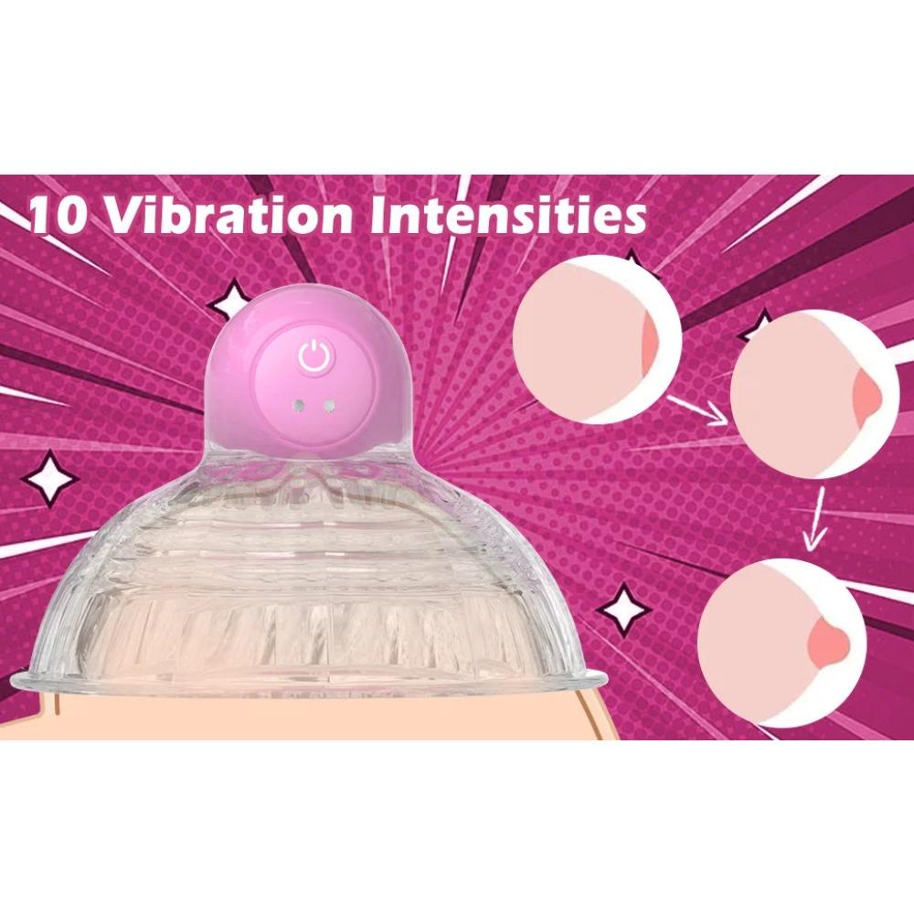 Remote Control Vibrating Nipple Sucker Vibrator for Women Breast Massage Stimulator Nipple Cover BDSM Adult Sex Toys for Couples