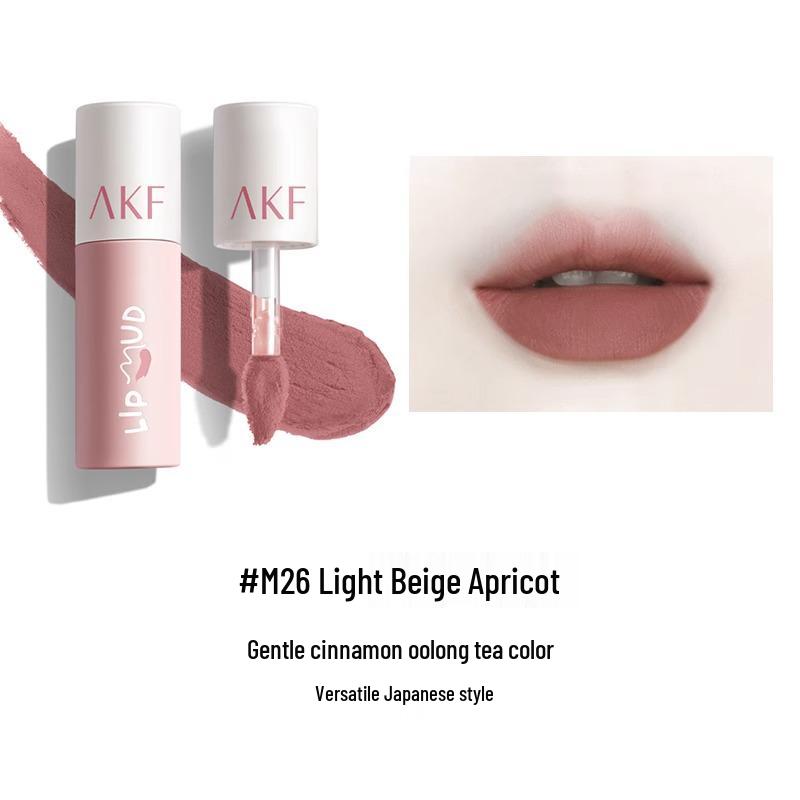 AKF Lippen-Mud: Erschwinglicher Studentenfreundlicher Lippenstift mit Weicher Matter Textur für Herbst/Winter