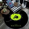 Matrix Pattern Round rug,Carpet Rug for Living Room Bedroom Playroom ,Non-slip Floor Mat,Holiday Gifts and Birthday Gifts.