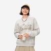 Li Ning Sports Fashion Series Far Infrared Warmth Anti-Static Anti-Bacterial Crew Neck Loose Fleece Pullover Casual Long Sleeve Sweatshirt AWDUF90-1