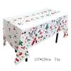 Christmas Disposable Tableware Sets Santa Claus Party Tablecloths Paper Plates Cups Tissue Napkins Straws Decoration Supplies