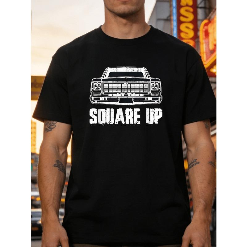 European sizes Square Up Square Body King of Trucks T-Shirt, Truck T-Shirts for Men, Round Neck, Black S чёрный