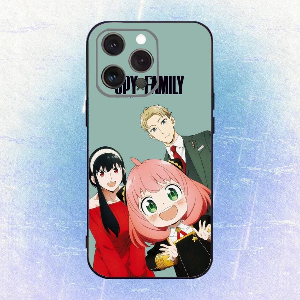 Spy X Family B-Bond Yor Anya Phone Case For iPhone 17, 16,15,14,13,12,11 Plus,Pro Max, Others Soft Black Cover
