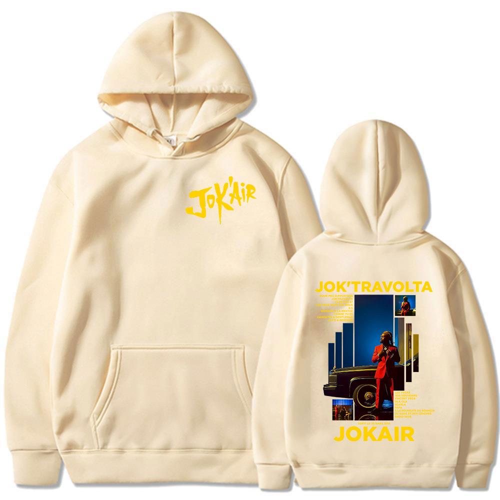 Rapper Jok'air Jok'travolta Graphic Hoodies Men Women Hip Hop Pop Music Pullover Hoodies Male Casual Fleece Vintage Sweatshirts