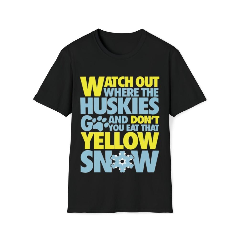 Soft Cotton T-Shirt. Frank Zappa, Yellow Snow Unisex T-Shirt S