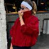 2025 Fall Winter Red Quick Dry Windproof Turtleneck Coat Women Slim Fit Commute Fashion
