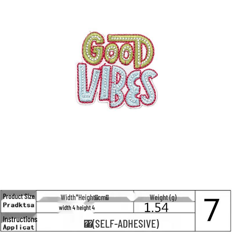 Colorful Letter Embroidery Patch - Clothing Accessory