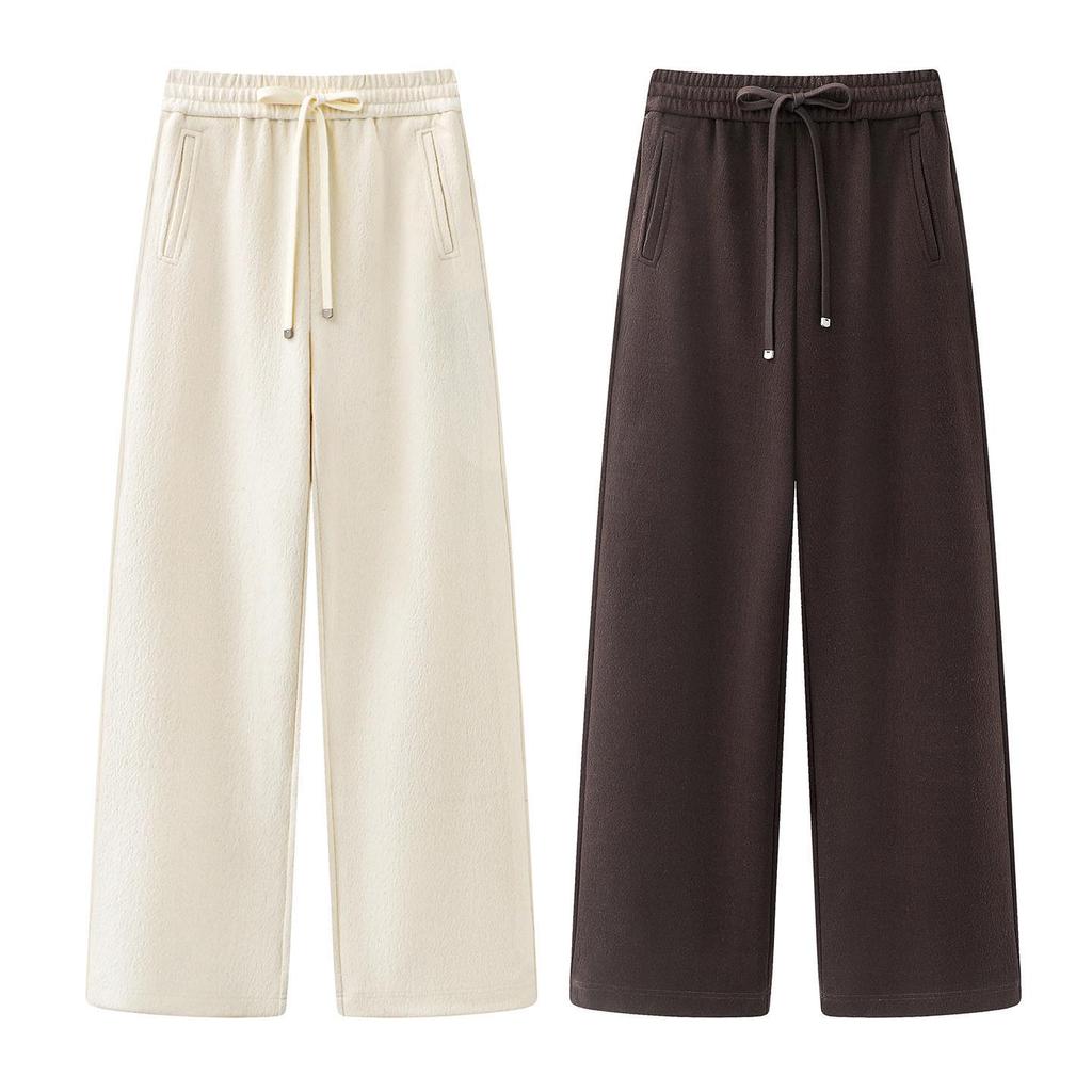 2025 Winter Damen High-Waist Kordelzug Lässige Fließende Hose