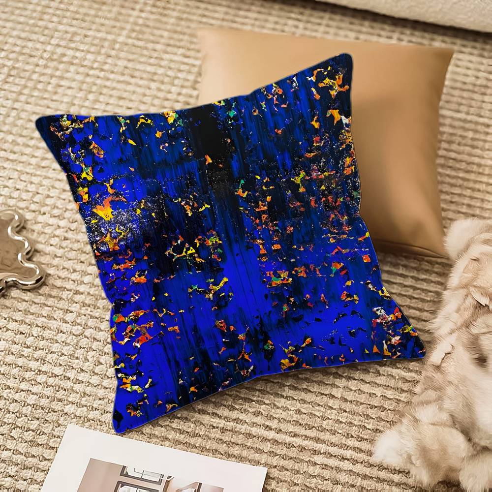 Artistic Sense Of Color Pillow Case Anti-dustmite Invisible Zipper Sofa Bed