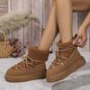 Large size snow boots for women's autumn and winter new velvet thickened warm snow boots for women