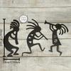 Juego de 3 Arte de Pared de Metal Kokopelli, Decoración de Jardín Exterior Suroeste, Escultura de Figura Danzante