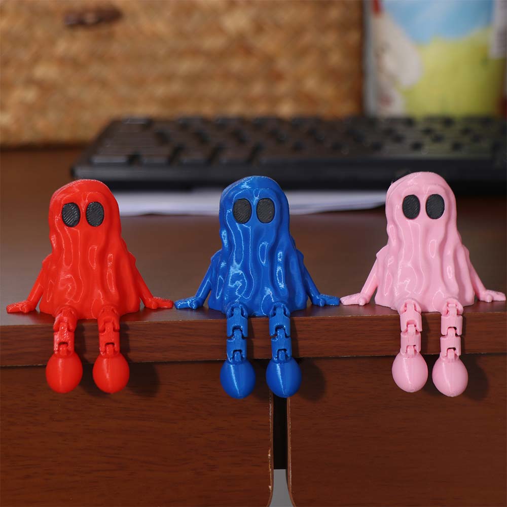 PLA Ghost Joint Figurines Hand-Painted Ghost Fidget Toys Halloween Party Decor