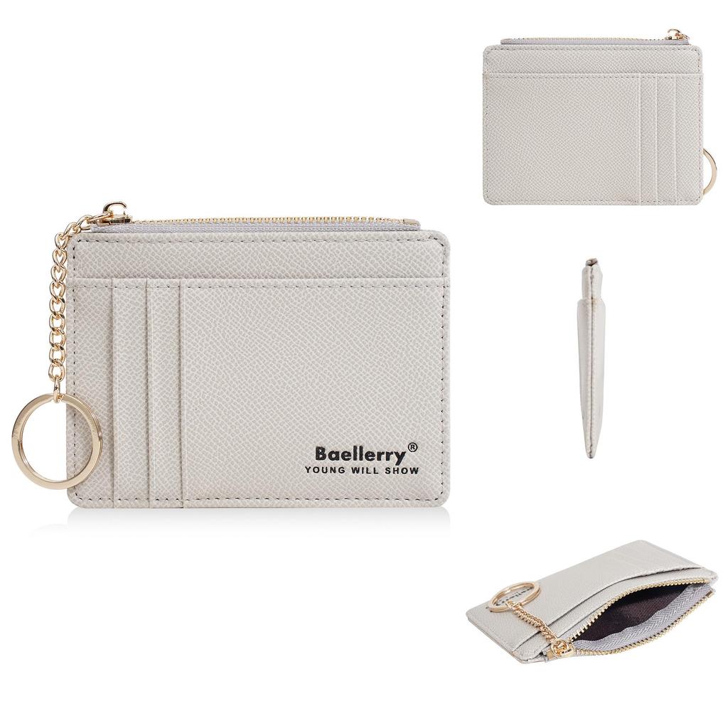 Cartera Delgada para Mujer con Múltiples Ranuras para Tarjetas y Billetera para Monedas