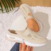 Women's Breathable Knit Slip-On Sneakers Lightweight Half Slipper, Comfortable Walking Shoes for All-Season Casual Outdoor Women's Summer Shoes