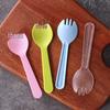 ZISIZ Disposable Plastic Cake Fork and Spoon Set