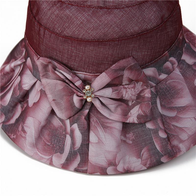 Hat Women's Summer Outdoor Sun Protection Sun Hat Bow Bucket Hat Sun Hat