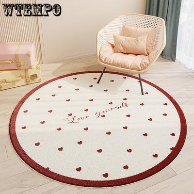 Flower Circular Carpet Living Room Coffee Table Mat Study Dressing Table Swivel Chair Mat Bedroom Bedside Carpet