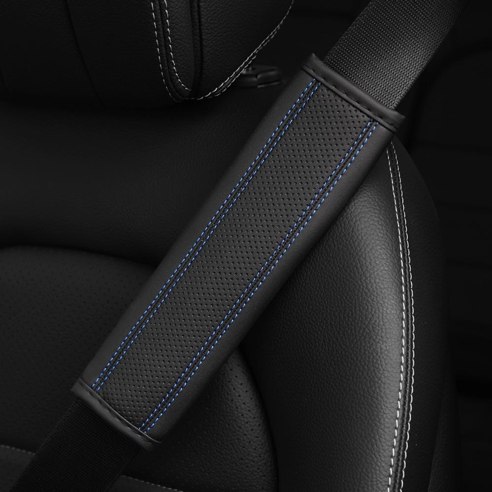 Car Accessories Seat Belt PU Leather Safety Belt Shoulder Cover Breathable Protection Seat Belt Padding Pad Auto Interior