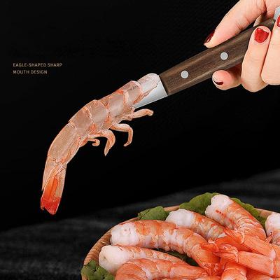 Garnelen-Schälwerkzeug Multifunktional Edelstahl Garnelenschäler Garnelendarm-Schneidwerkzeug Schaber Schaber Fischschuppenmesser