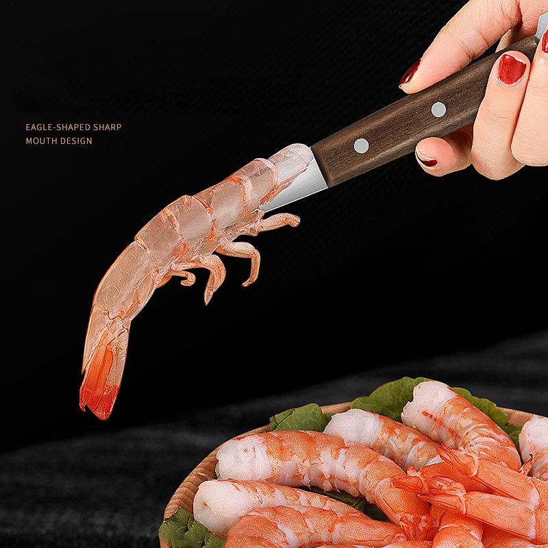 Peel Shrimp Tool Multi Functional Stainless Steel Shrimp Peeler Shrimp Line Cutting Scraping Digging Fish Scale Knife