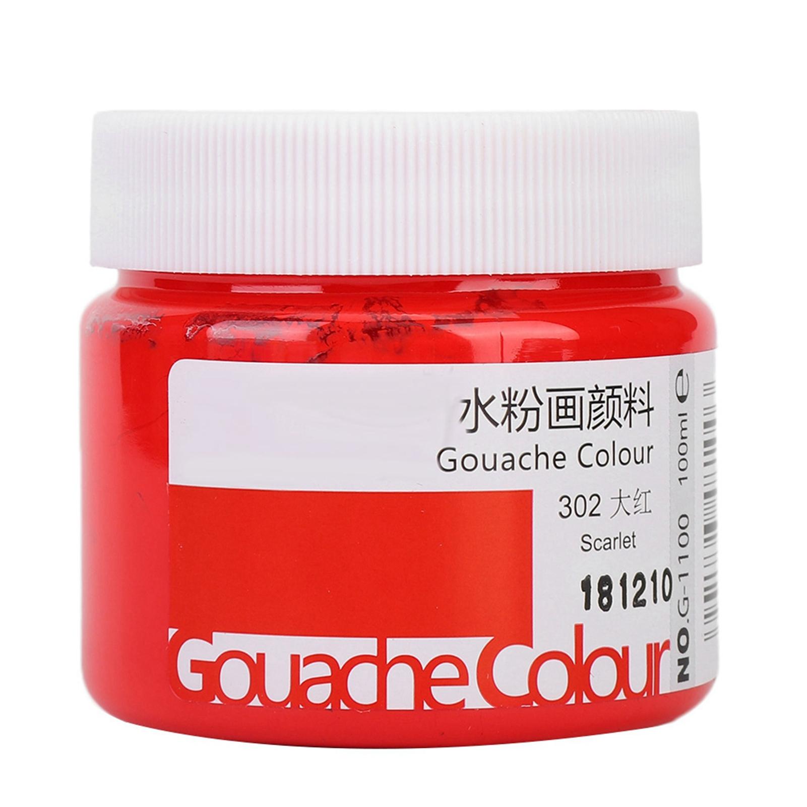 

100 мл Цветная Акварельная Краска Гуашь Пигмент Студенческие Художественные Принадлежности для Живописи(красный)