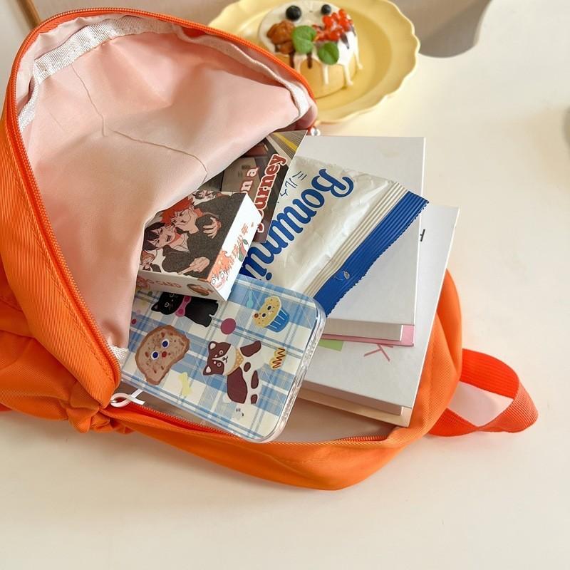 Cute Korean Style Kids Backpack For Boys And Girls Breathable Cotton Fabric