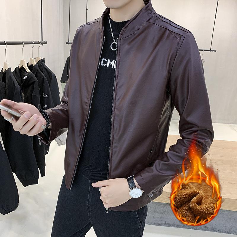 Men's Leather Jackets, Men's Loose Men's Korean Style Jackets, Spring and Autumn Trendy Men's Motorcycle Jackets, Leather Jackets for Men