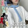 Korean Style Knitted Scarf Solid Color Sweet Scarf Cool Long Narrow Scarves  Spicy Girl