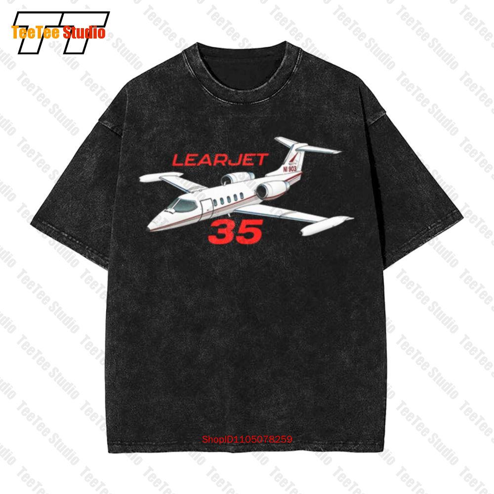Learjet Airplane Vintage Oversized TShirt SZG S