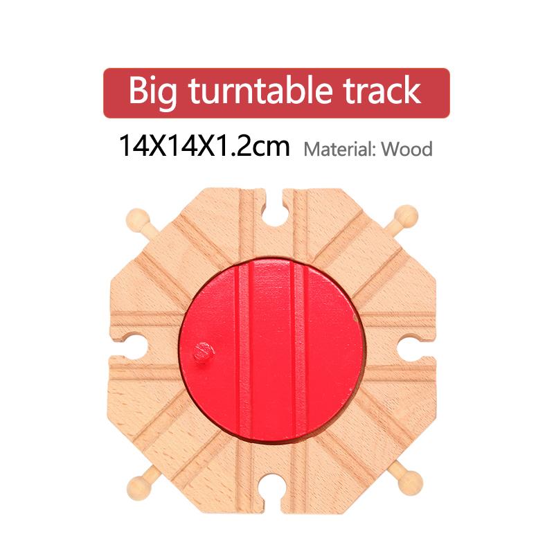 Eight-Way Turntable Track Accessories Wooden Train Childrens Track Toys Plastic Compatible Wooden Boy Toys Gifts X7