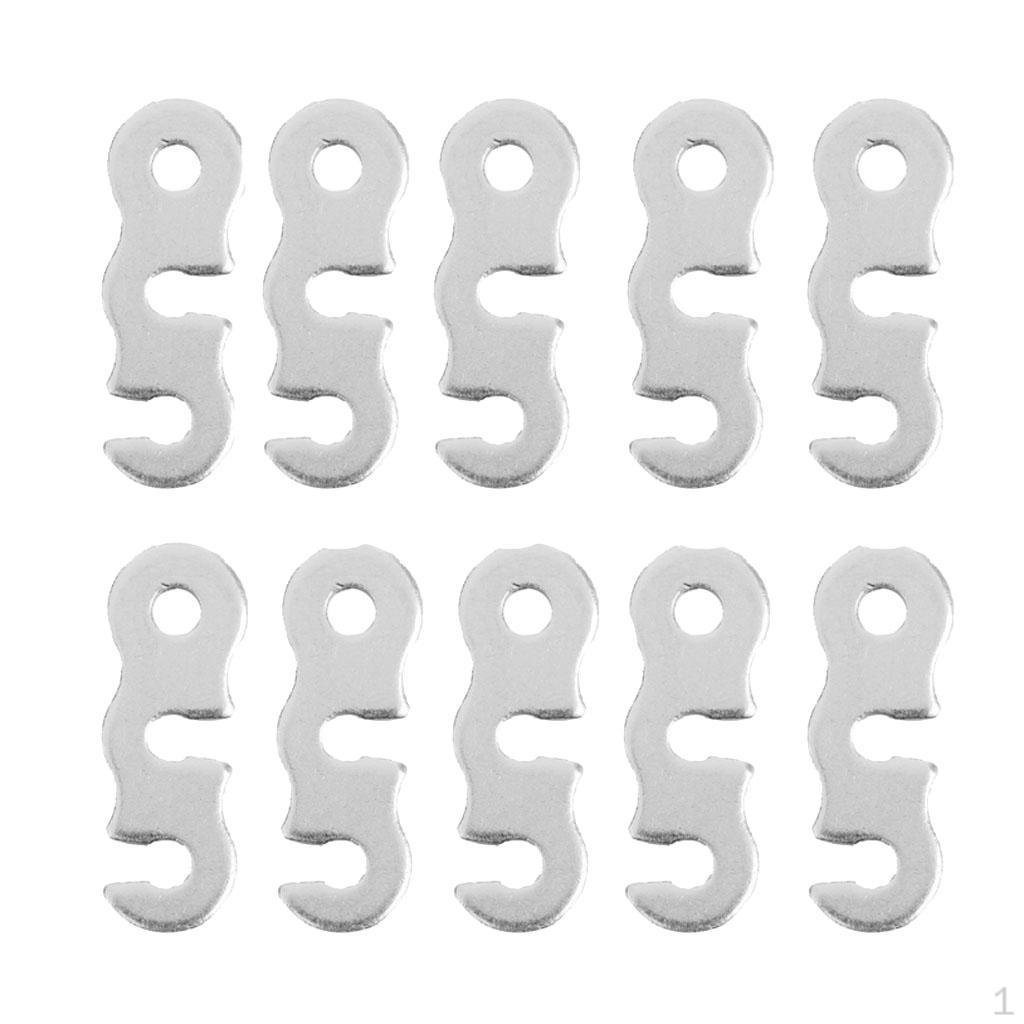 10 Pieces 3-hole Tent Guy Line Cord Lock Tensioners Aluminum Alloy Guyline Rope Runners Travel