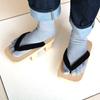 Takeharu Size Made in White Mikamo Paulownia Black Men's Two-Tooth Geta, M, Black, Japan, Wood, Geta, Komageta, Geta, Base,
