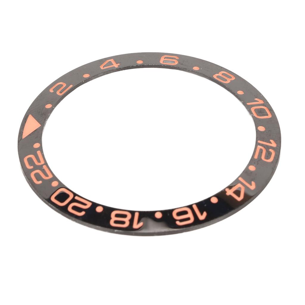 Watch Bezel Insert 38mm Black Base Rose Gold Digit Ceramic Watch Bezel Ring Replacement Accessory
