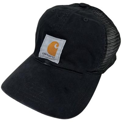 Carhartt Canvas Mesh Back Cap, Simple Outdoor Cap, 100286, Black (001), One Size [Parallel Import]