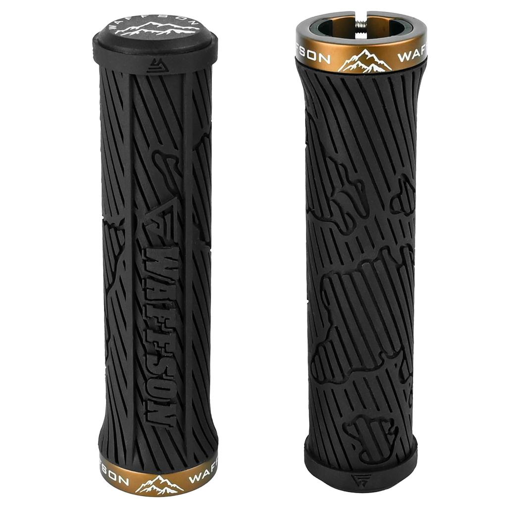 WFS World Map MTB Grips Single Clamp Ergonomic Mountain Bike Handlebar Grips Comfortable Vibration Damping for and Downhill Lock-On – Non-Slip –