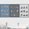 Modern Funny Cute Bulldog Cat Panda Yoga Gesture Poster And Print Canvas Painting Animal Nordic Wall Art Nursery Kidroom Decor