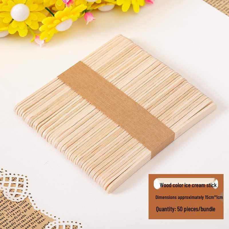 Colorful Wooden Popsicle Sticks for DIY Crafts and Ice Cream